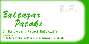 baltazar pataki business card